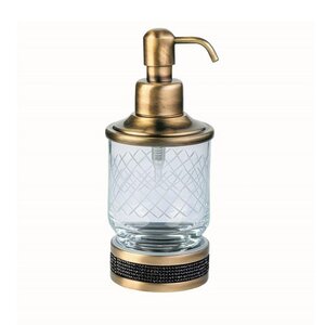 Изображение товара Дозатор жидкого мыла Boheme Royal Cristal 10929-ROYALE-BR-B, настольный, бронза/черный