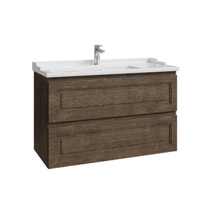Изображение товара Тумба под раковину Caprigo Wales 36014-RF16, 100 см, подвесная, цвет шоколадный орех