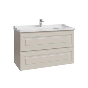 Изображение товара Тумба под раковину Caprigo Wales 36014-SF023, 100 см, подвесная, цвет беж лайт