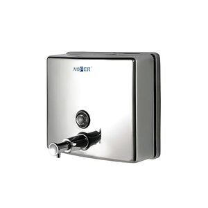 Изображение товара Дозатор для мыла Nofer 03004.B 17 см, квадратный 1400 мл, нержавеющая сталь глянцевая 