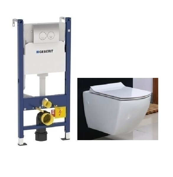 Изображение товара Комплект инсталляции Geberit для безободкового унитаза BelBagno Carina с сиденьем микролифт