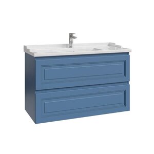 Изображение товара Тумба под раковину Caprigo Wales Smalty 36014eml-029.000.00.20, 100 см, подвесная, цвет бриллиантово-синий 