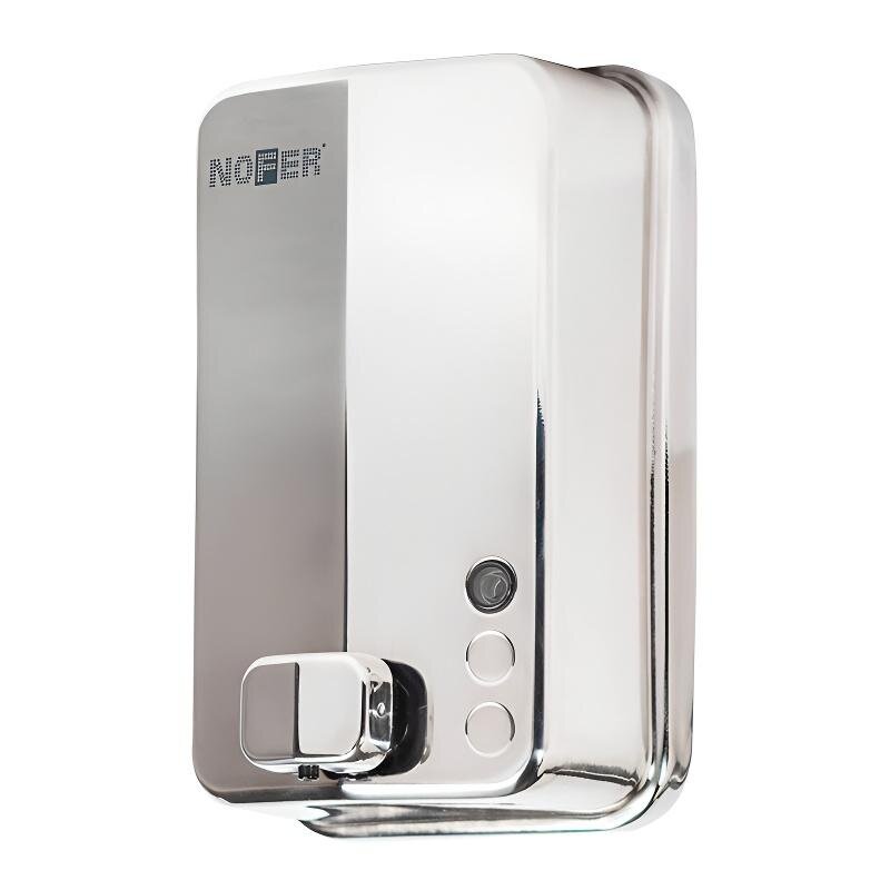 Изображение товара Диспенсер для мыла Nofer 03050.B 1200 мл, нержавеющая сталь глянцевая Изображение товара Диспенсер для мыла Nofer 03050.B 1200 мл, нержавеющая сталь глянцевая