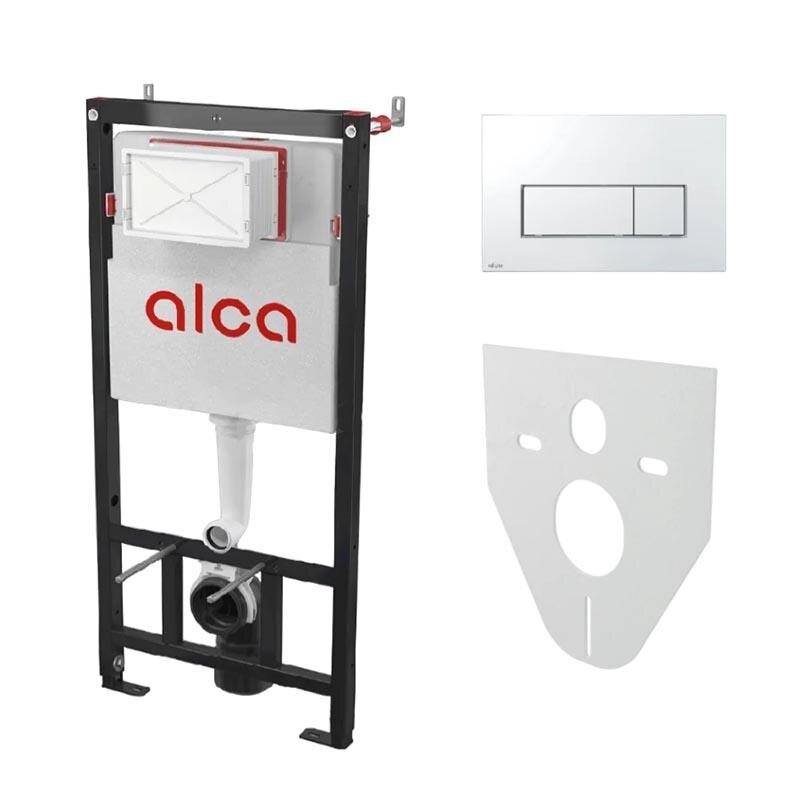 Изображение товара Инсталляция для унитаза AlcaPlast AM101/1120-4:1 M571-VE-01, клавиша смыва хром