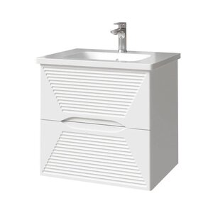 Изображение товара Тумба под раковину Caprigo Modo Terza 35611-SF027, 60 см, подвесная, цвет белый