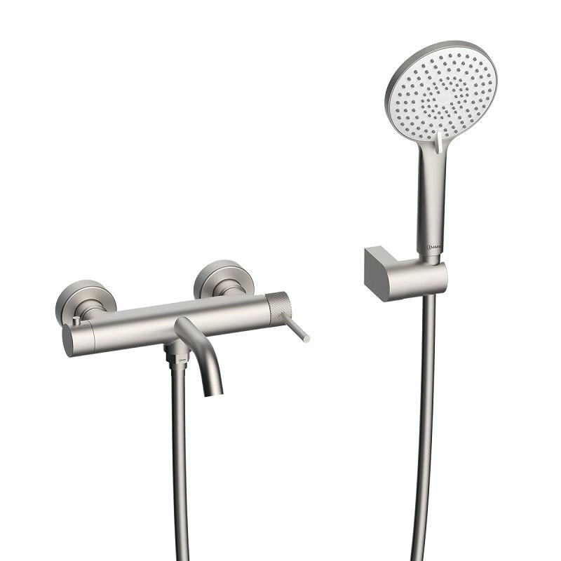 Изображение товара Смеситель Lemark Karelia LMF-2022S-BN для ванны и душа с душевым гарнитуром Изображение товара Смеситель Lemark Karelia LMF-2022S-BN для ванны и душа с душевым гарнитуром
