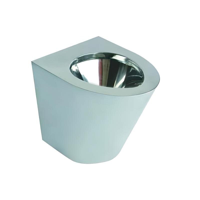 Изображение товара Унитаз приставной Nofer 13012.B 54 см, без сливного бака, нержавеющая сталь глянцевый