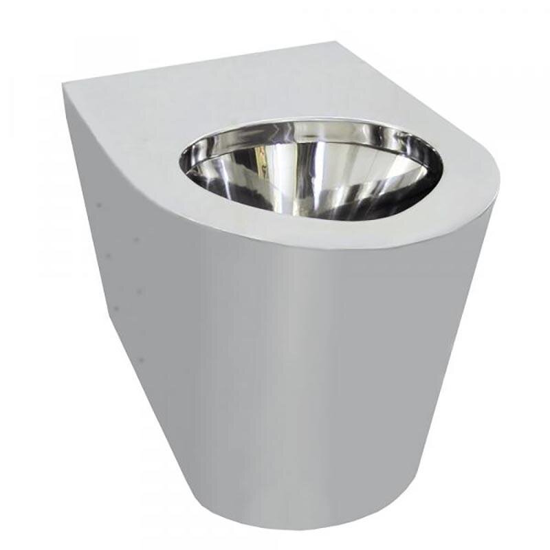 Изображение товара Приставной унитаз Nofer 13013.B 35 см, без сливного бака, антивандальный, нержавеющая сталь матовый