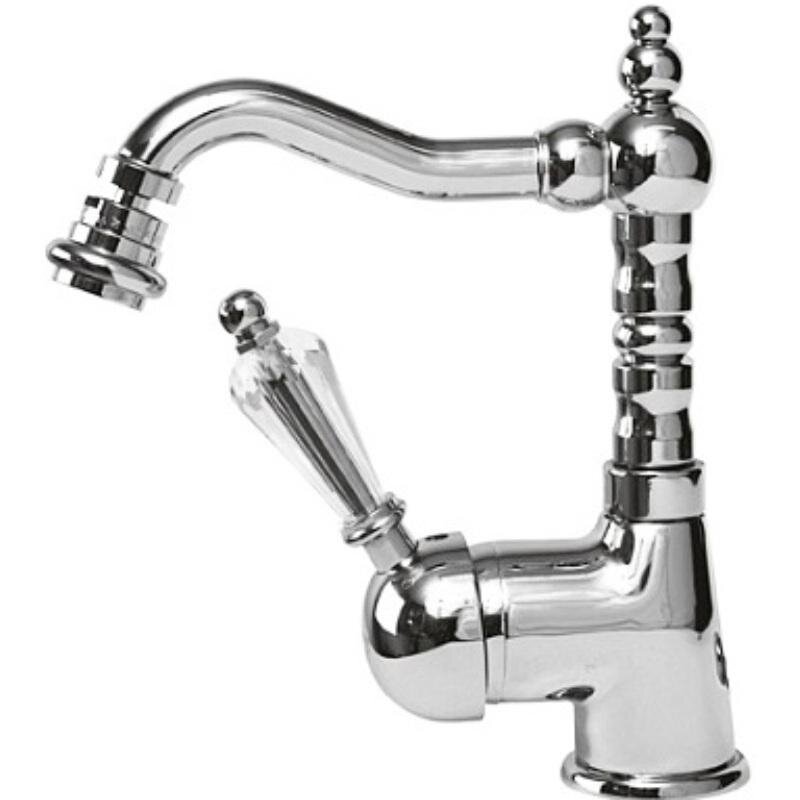 Изображение товара Смеситель для биде Caprigo Adria-Swarovski 01-032-crm, с донным клапаном, цвет хром, кристаллы сваровски белые