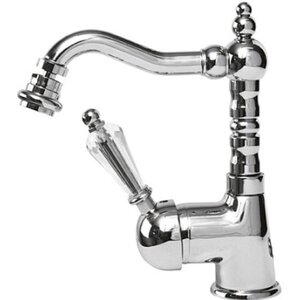 Изображение товара Смеситель для биде Caprigo Adria-Swarovski 01-032-crm, с донным клапаном, цвет хром, кристаллы сваровски белые