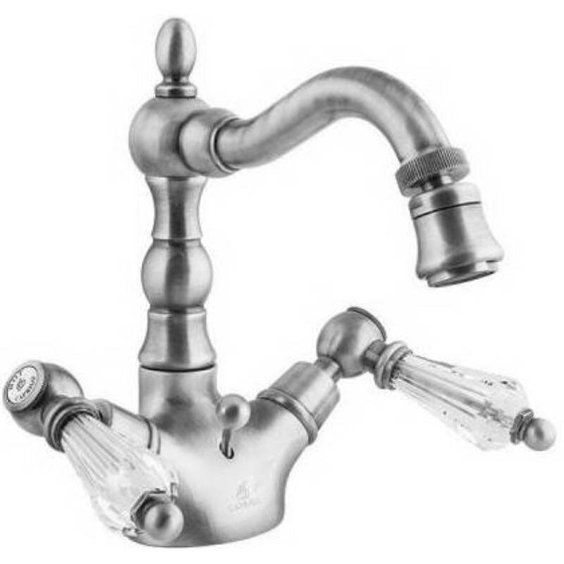 Изображение товара Смеситель для биде Caprigo Adria-Swarovski 01-033-crm, с донным клапаном, цвет хром, кристаллы сваровски белые