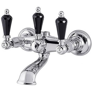 Изображение товара Смеситель для ванны и душа Caprigo Adria-Swarovski 01B-019-crm, цвет хром, кристаллы сваровски черные