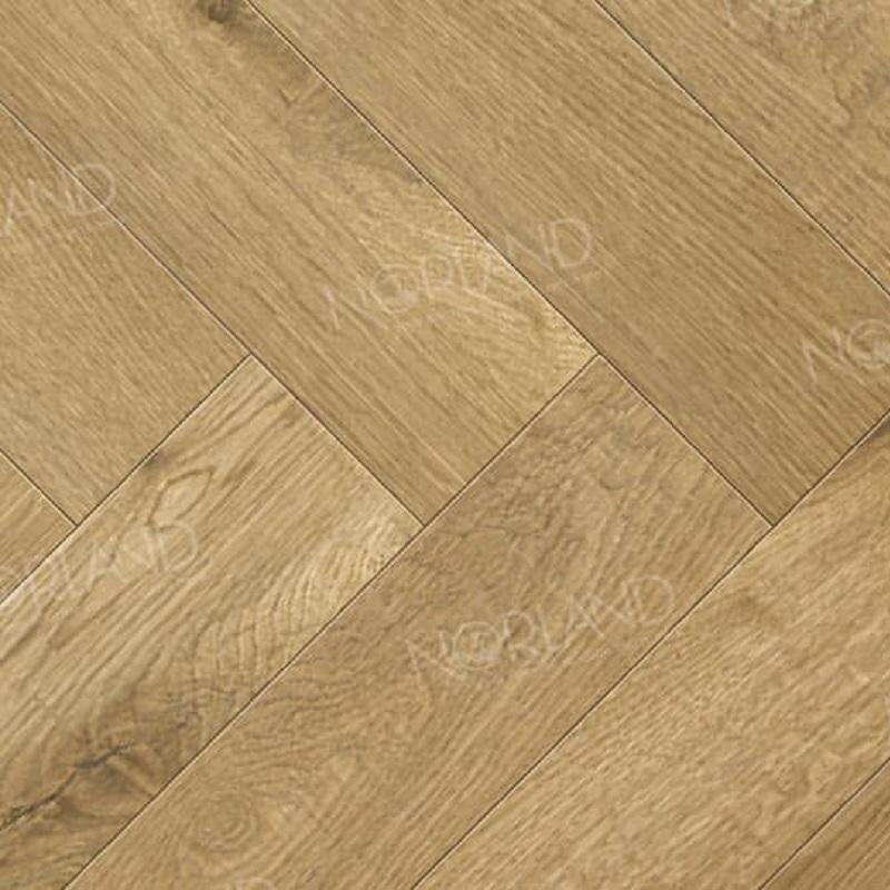 Изображение товара Ламинат Norland Herringbone Elegant LF303-09, планка 10 х 60 см, декор дуб хайнан, замковый, 8 мм