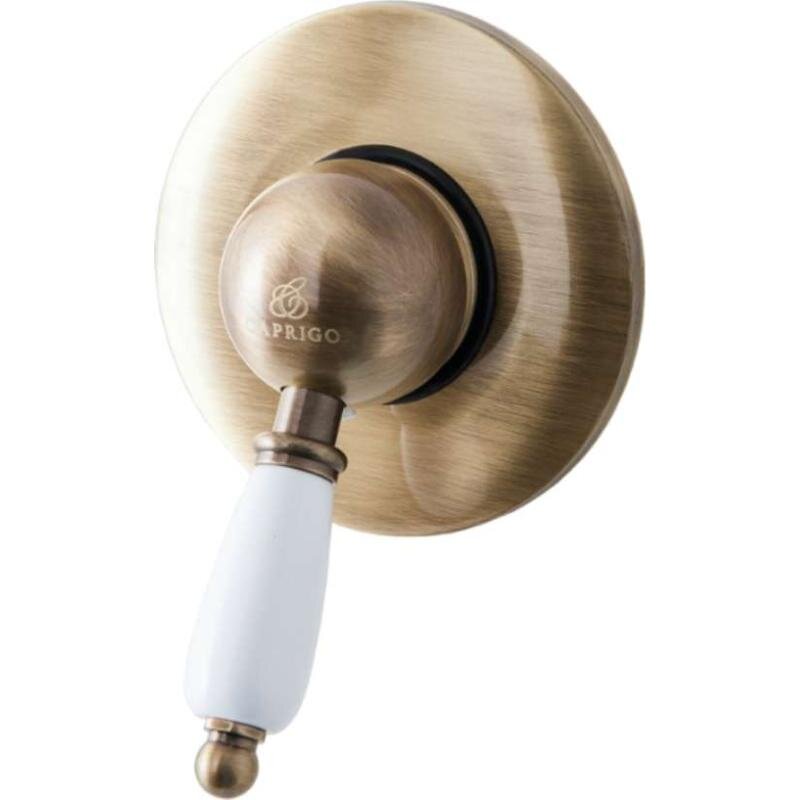 Изображение товара Смеситель для душа Caprigo Adria-Uno 02-050-vot, с внутренней частью, цвет бронза, ручка белая