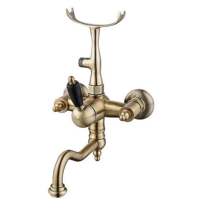 Изображение товара Смеситель для ванны и душа Caprigo Adria-Uno Black Edition 02B-511-vot, цвет бронза, ручка черная