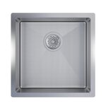 Кухонная мойка Floracio Steel F.4444.SSD, 44 см, декор соты, нержавеющая сталь - фото 1