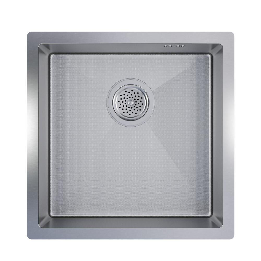 Изображение товара Кухонная мойка Floracio Steel F.4444.SSD, 44 см, декор соты, нержавеющая сталь