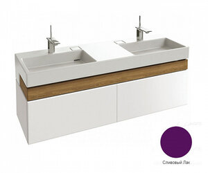 Изображение товара Тумба под раковину Jacob Delafon Terrace 150 см, EB1189-F26, подвесная, цвет - сливовый лак