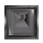 Кухонная мойка Floracio Steel F.4444.GM, 44 см, PVD-покрытие, вороненая сталь - фото 1