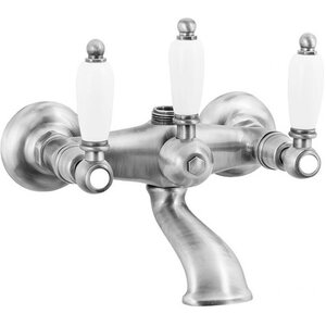 Изображение товара Смеситель для ванны и душа Caprigo Adria-Classic 03-019-crm, цвет хром, ручки белые Изображение товара Смеситель для ванны и душа Caprigo Adria-Classic 03-019-crm, цвет хром, ручки белые