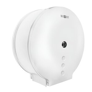 Изображение товара Диспенсер Nofer 05006.W 25 см, для туалетной бумаги круглый из нержавеющей стали, белая
