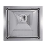 Кухонная мойка Floracio Steel F.4844.SSD, 48 см, декор соты, нержавеющая сталь - фото 1