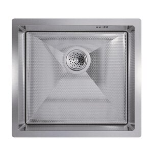 Изображение товара Кухонная мойка Floracio Steel F.4844.SSD, 48 см, декор соты, нержавеющая сталь