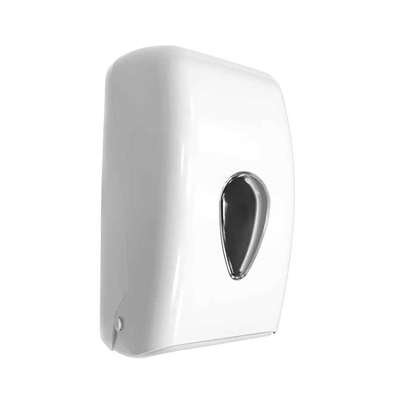 Изображение товара Диспенсер Nofer 05118.W 13 см, для листовой туалетной бумаги, пластиковый, белый