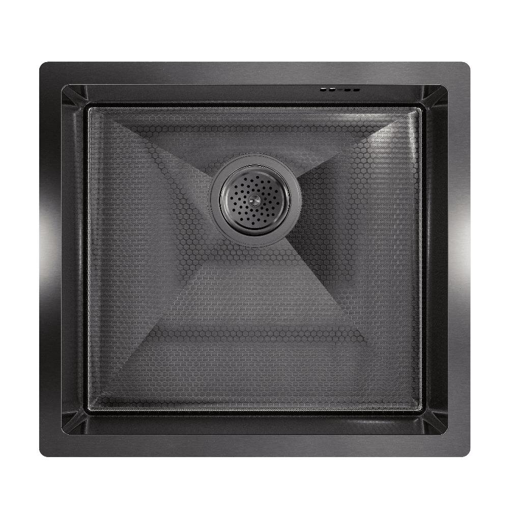 Изображение товара Мойка Floracio F.4844.GMD, 48x44 см, матовая вороненая сталь, PVD