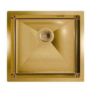 Изображение товара Кухонная мойка Floracio Steel F.4844.GD, 48 см, PVD-покрытие, золото матовое