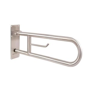 Изображение товара Поручень полукруглый Nofer 15051.80.B 80 см, для людей с ограниченными возможностями, нержавеющая сталь глянцевая