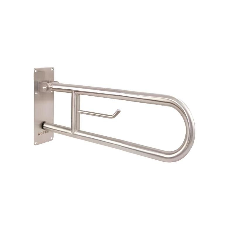 Изображение товара Поручень полукруглый Nofer 15051.85.S 85 см, для людей с ограниченными возможностями, нержавеющая сталь матовая