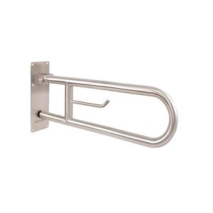 Изображение товара Поручень полукруглый Nofer 15051.85.S 85 см, для людей с ограниченными возможностями, нержавеющая сталь матовая