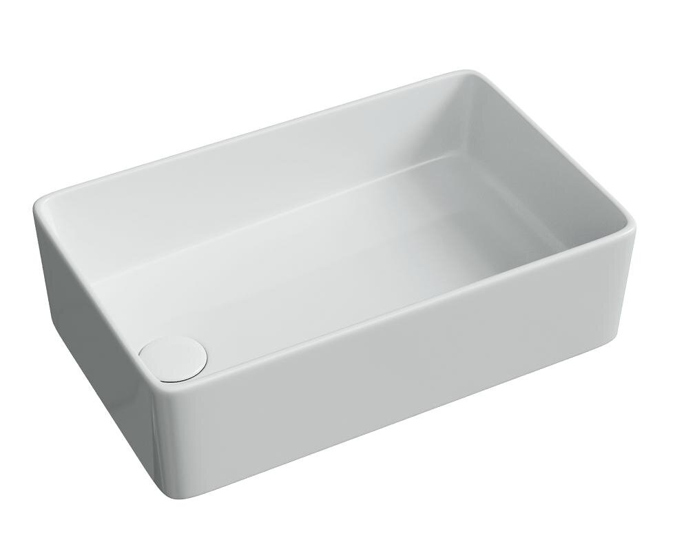 Изображение товара Раковина Ceramicanova Element CN5050 прямоугольная белая накладная 48.5 см