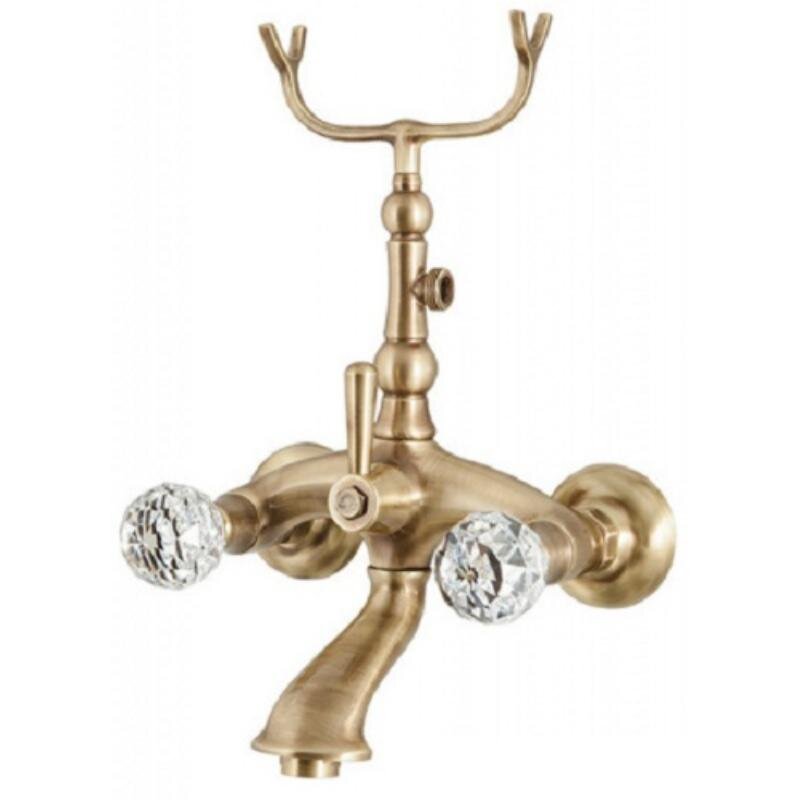 Изображение товара Смеситель для ванны и душа Caprigo Boheme-Swarovski 31-011-vot, цвет бронза, кристаллы сваровски белые