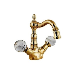 Изображение товара Смеситель для биде Caprigo Boheme-Swarovski 31-033-vot, с донным клапаном, цвет бронза, кристаллы сваровски белые