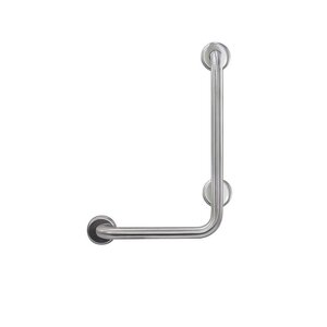 Изображение товара Поручень угловой Nofer 15159.S 40 см, для людей с ограниченными возможностями, левый, нержавеющая сталь матовая
