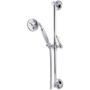 Изображение товара Душевой гарнитур Caprigo Adria-Swarovski 01-060-crm, 1 режим лейки, цвет хром, кристаллы сваровски белые