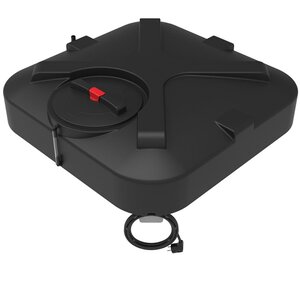 Изображение товара Бак для душа Rostok 250 л с подогревом и лейкой, черный, плоский