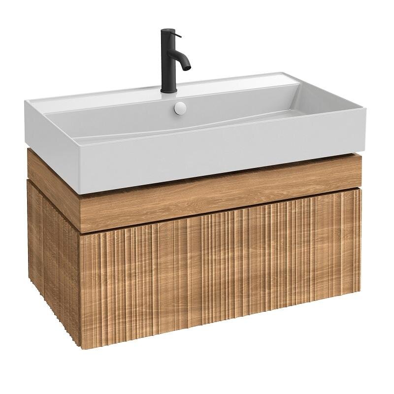 Изображение товара Тумба под раковину Jacob Delafon Cafe Terrace EB2431S-P6-P6, 80 см, подвесная, 2 ящика, цвет дуб натуральный