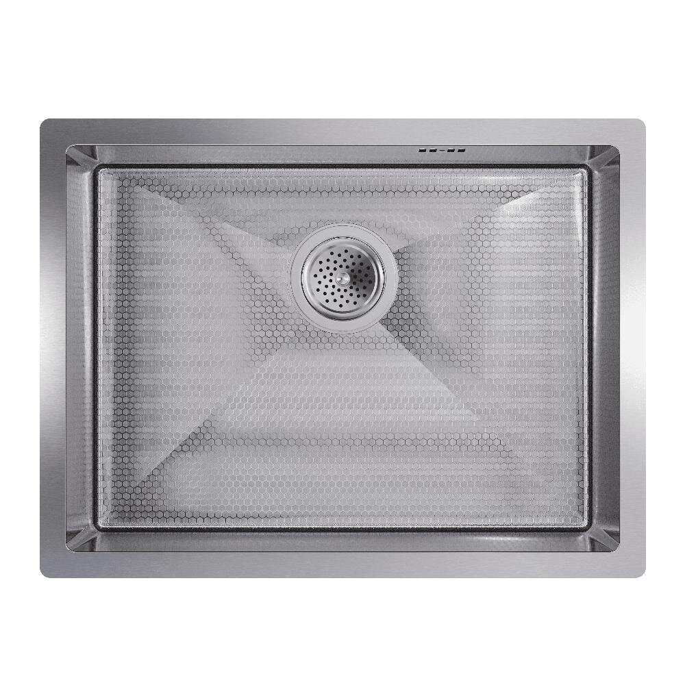 Изображение товара Кухонная мойка Floracio Steel F.5844.SSD, 58 см, декор соты, нержавеющая сталь