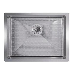 Изображение товара Кухонная мойка Floracio Steel F.5844.SSD, 58 см, декор соты, нержавеющая сталь