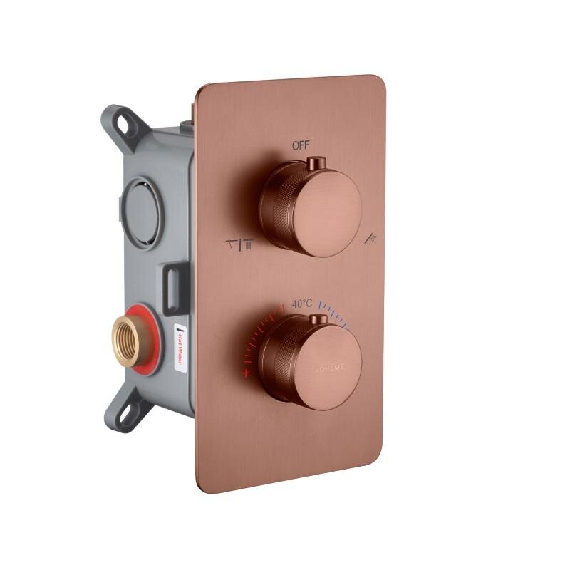 Изображение товара Смеситель для душа Boheme Cell 134-2-BRB, термостатический, с внутренней частью, бронза брашированная