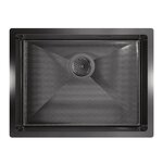 Кухонная мойка Floracio Steel F.5844.GMD, 58 см, PVD-покрытие, декор соты, вороненая сталь - фото 1