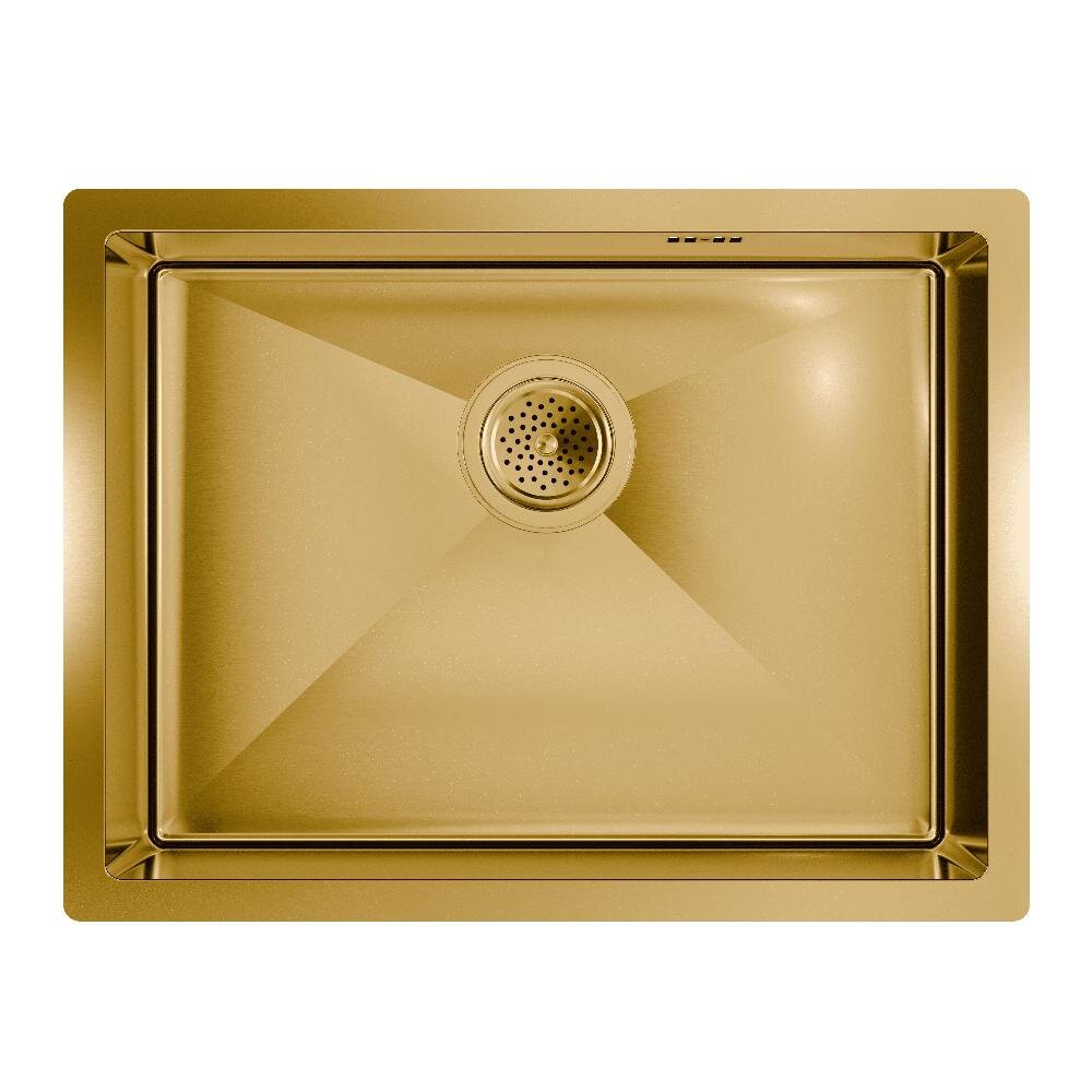Изображение товара Кухонная мойка Floracio Steel F.5844.GD, 58 см, PVD-покрытие, золото матовое Изображение товара Кухонная мойка Floracio Steel F.5844.GD, 58 см, PVD-покрытие, золото матовое