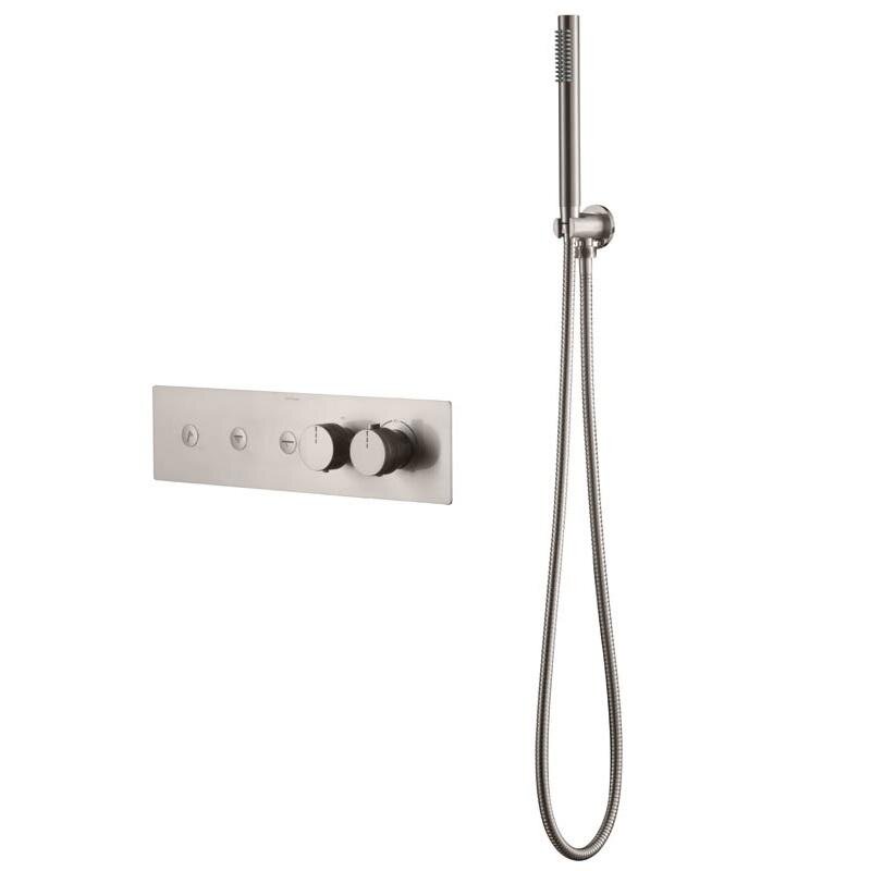 Изображение товара Смеситель Boheme Fusion Termo 131-SYS-NB термостат, встраиваемый, никель брашированный