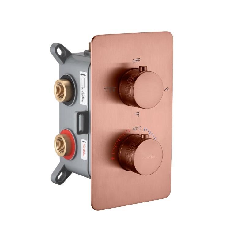 Изображение товара Смеситель для душа Boheme Cell 134-3-CB, термостатический, с внутренней частью, цвет медь брашированная