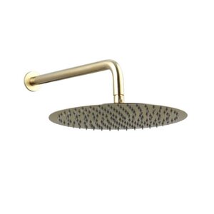 Изображение товара Верхний душ Caprigo Parts 98-524-brg, 30 см, с держателем, цвет золото матовое