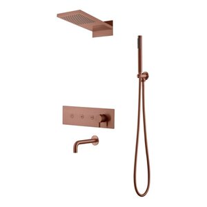 Изображение товара Душевая система Boheme Fusion 130-2-BRB, с изливом, цвет бронза брашированная