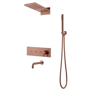 Изображение товара Душевая система Boheme Fusion 130-2-CB, с изливом, цвет медь брашированная